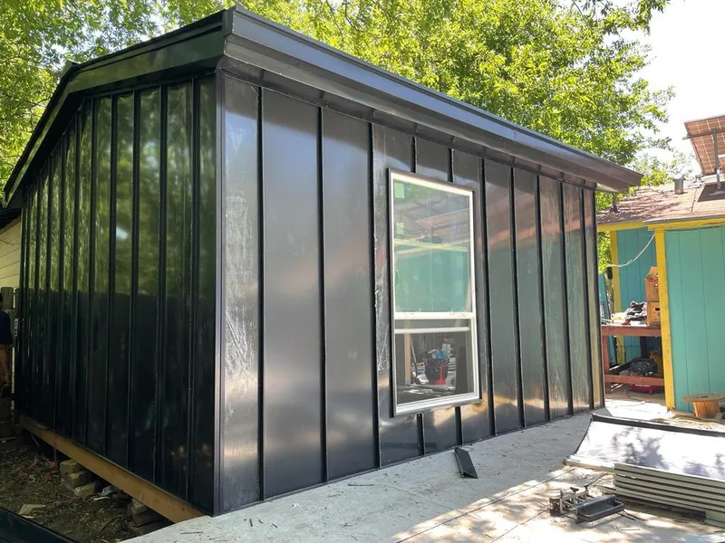 Black standing seam metal wall panels for Metal Roof Installation in Mountain Brook